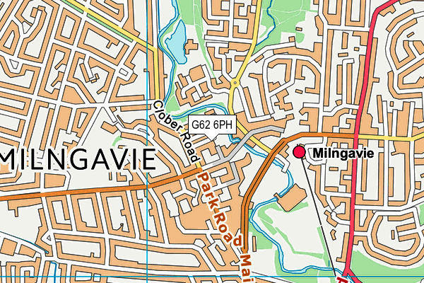G62 6PH map - OS VectorMap District (Ordnance Survey)