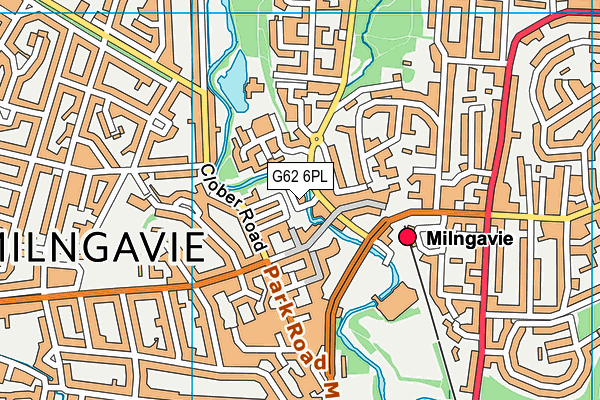 G62 6PL map - OS VectorMap District (Ordnance Survey)