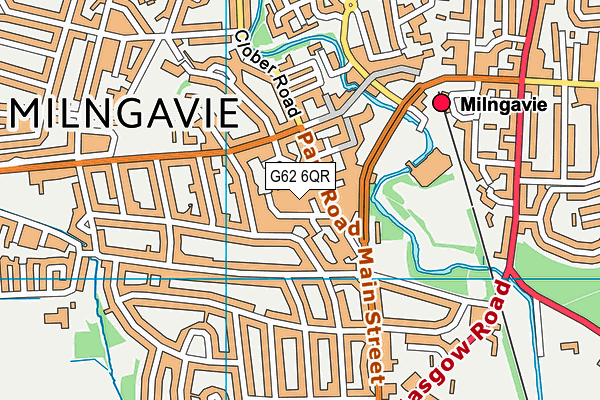 G62 6QR map - OS VectorMap District (Ordnance Survey)