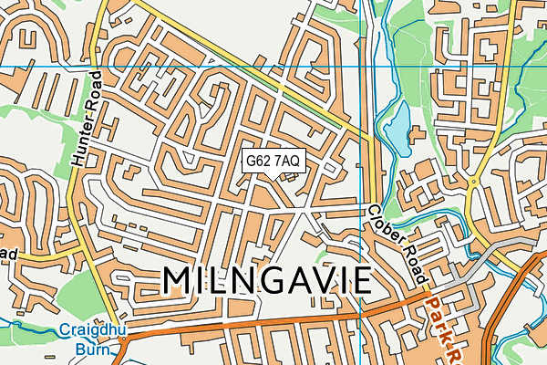 G62 7AQ map - OS VectorMap District (Ordnance Survey)