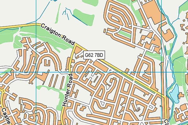 G62 7BD map - OS VectorMap District (Ordnance Survey)
