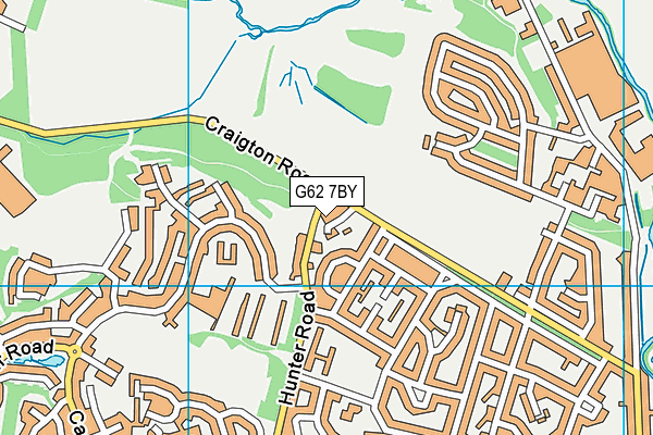 G62 7BY map - OS VectorMap District (Ordnance Survey)
