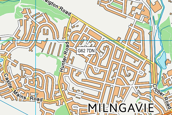 G62 7DN map - OS VectorMap District (Ordnance Survey)