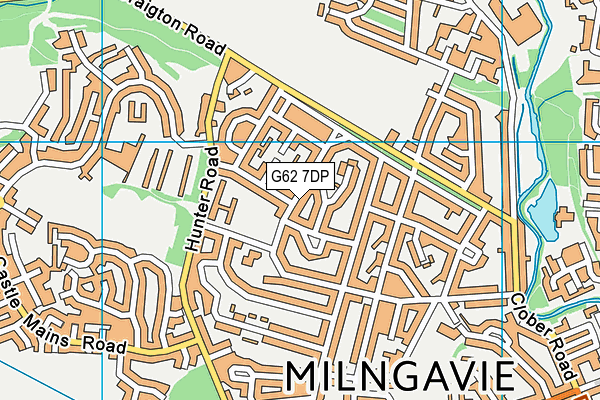G62 7DP map - OS VectorMap District (Ordnance Survey)