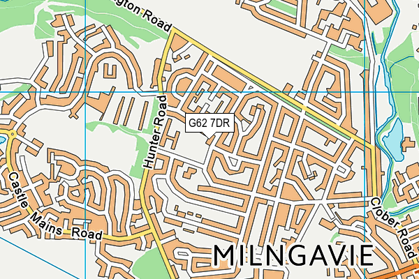 G62 7DR map - OS VectorMap District (Ordnance Survey)
