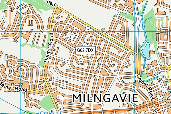 G62 7DX map - OS VectorMap District (Ordnance Survey)