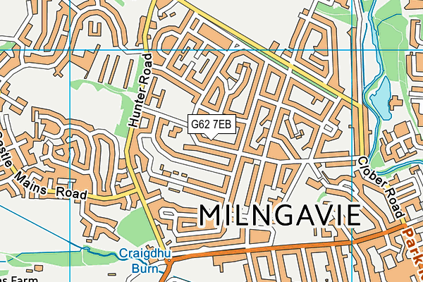 G62 7EB map - OS VectorMap District (Ordnance Survey)