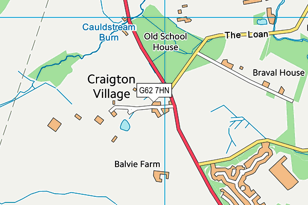 G62 7HN map - OS VectorMap District (Ordnance Survey)