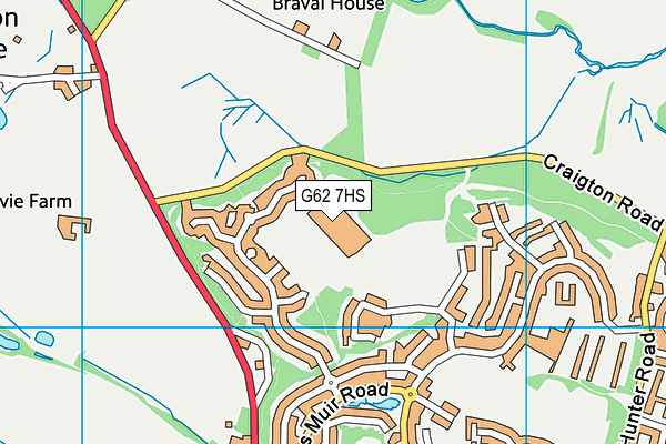 G62 7HS map - OS VectorMap District (Ordnance Survey)