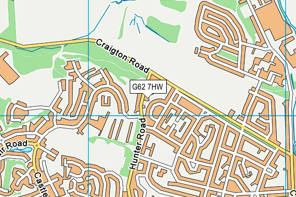 G62 7HW map - OS VectorMap District (Ordnance Survey)