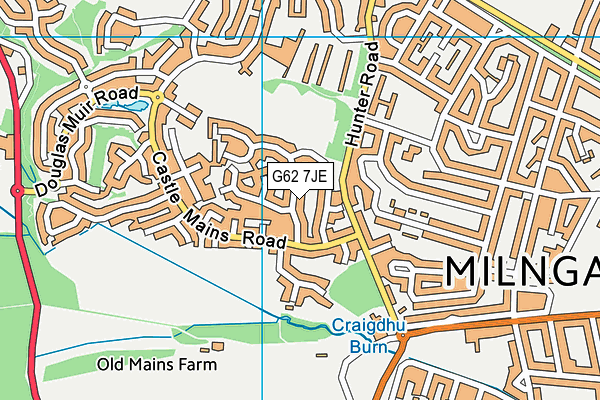 G62 7JE map - OS VectorMap District (Ordnance Survey)