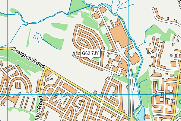 G62 7JY map - OS VectorMap District (Ordnance Survey)