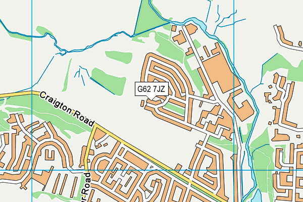 G62 7JZ map - OS VectorMap District (Ordnance Survey)