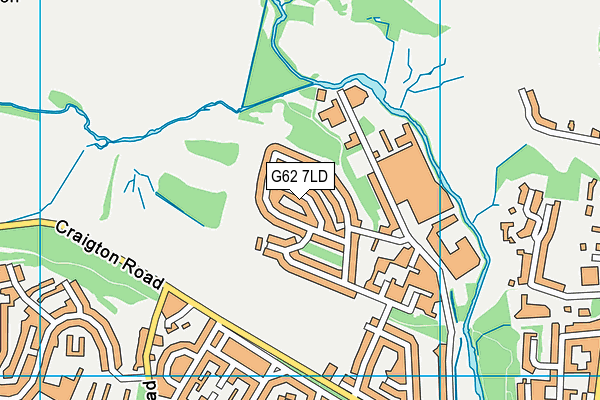 G62 7LD map - OS VectorMap District (Ordnance Survey)