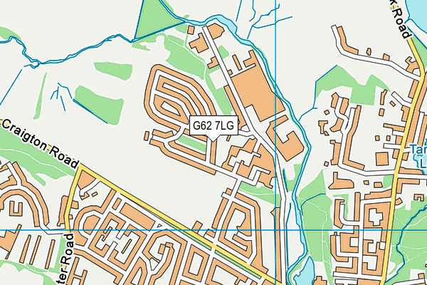 G62 7LG map - OS VectorMap District (Ordnance Survey)