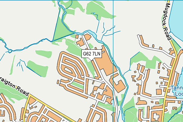 G62 7LN map - OS VectorMap District (Ordnance Survey)