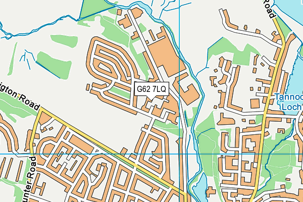 G62 7LQ map - OS VectorMap District (Ordnance Survey)