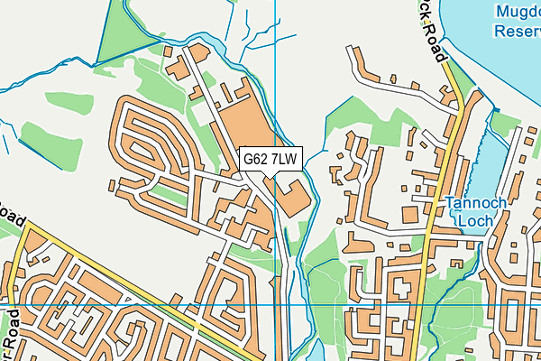 G62 7LW map - OS VectorMap District (Ordnance Survey)