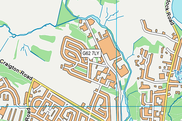 G62 7LY map - OS VectorMap District (Ordnance Survey)