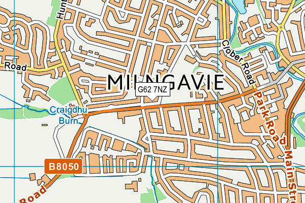 G62 7NZ map - OS VectorMap District (Ordnance Survey)