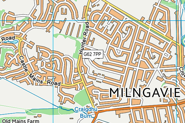 G62 7PP map - OS VectorMap District (Ordnance Survey)