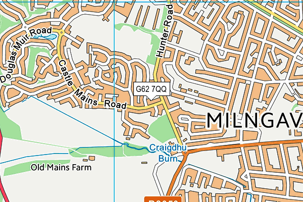 G62 7QQ map - OS VectorMap District (Ordnance Survey)
