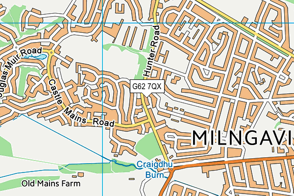 G62 7QX map - OS VectorMap District (Ordnance Survey)
