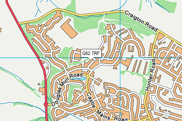 G62 7RF map - OS VectorMap District (Ordnance Survey)