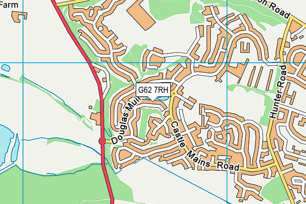 G62 7RH map - OS VectorMap District (Ordnance Survey)