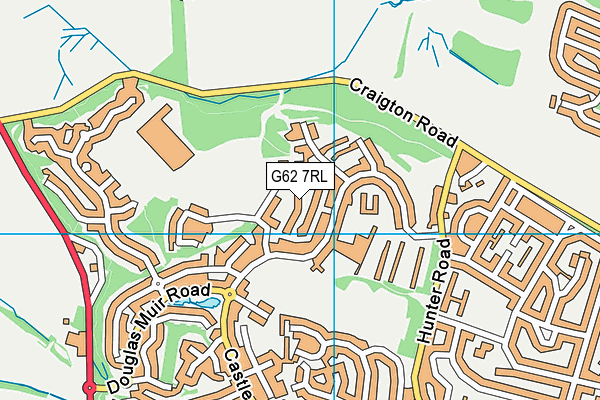 G62 7RL map - OS VectorMap District (Ordnance Survey)