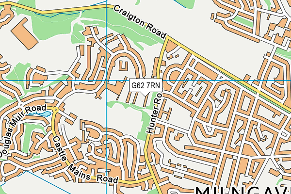 G62 7RN map - OS VectorMap District (Ordnance Survey)