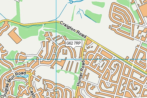 G62 7RP map - OS VectorMap District (Ordnance Survey)
