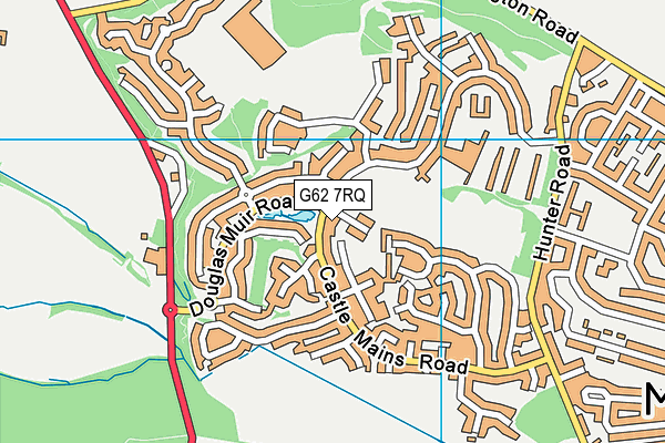 G62 7RQ map - OS VectorMap District (Ordnance Survey)