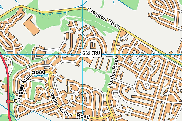 G62 7RU map - OS VectorMap District (Ordnance Survey)