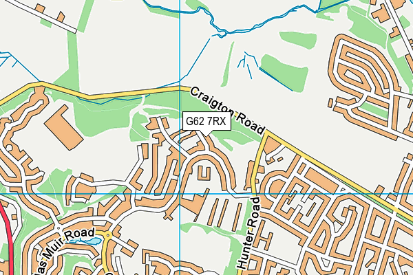 G62 7RX map - OS VectorMap District (Ordnance Survey)