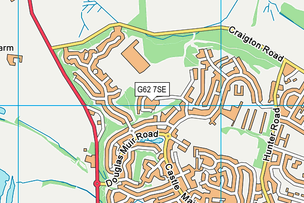 G62 7SE map - OS VectorMap District (Ordnance Survey)