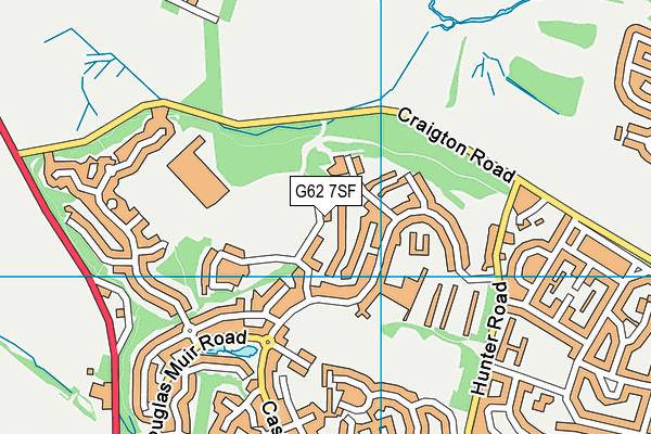 G62 7SF map - OS VectorMap District (Ordnance Survey)