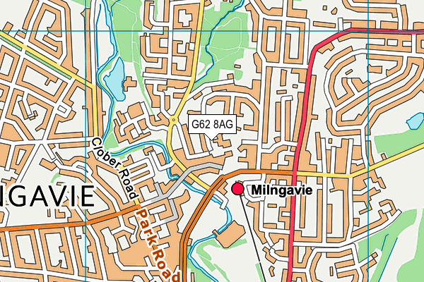 G62 8AG map - OS VectorMap District (Ordnance Survey)