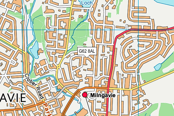 G62 8AL map - OS VectorMap District (Ordnance Survey)