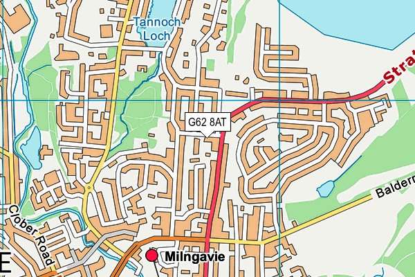 G62 8AT map - OS VectorMap District (Ordnance Survey)