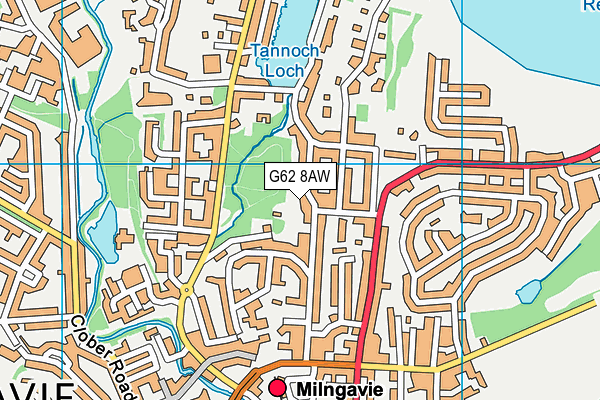 G62 8AW map - OS VectorMap District (Ordnance Survey)