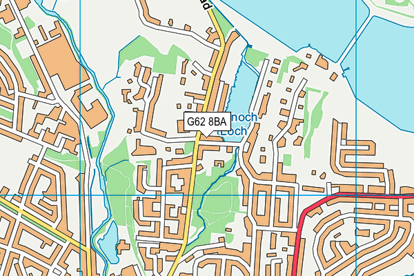 G62 8BA map - OS VectorMap District (Ordnance Survey)