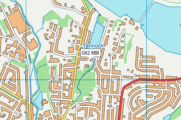 G62 8BB map - OS VectorMap District (Ordnance Survey)