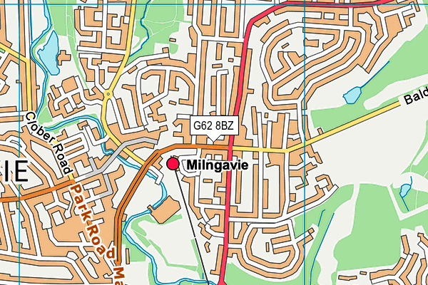 G62 8BZ map - OS VectorMap District (Ordnance Survey)