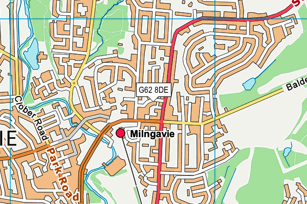 G62 8DE map - OS VectorMap District (Ordnance Survey)