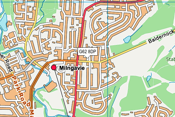 G62 8DP map - OS VectorMap District (Ordnance Survey)