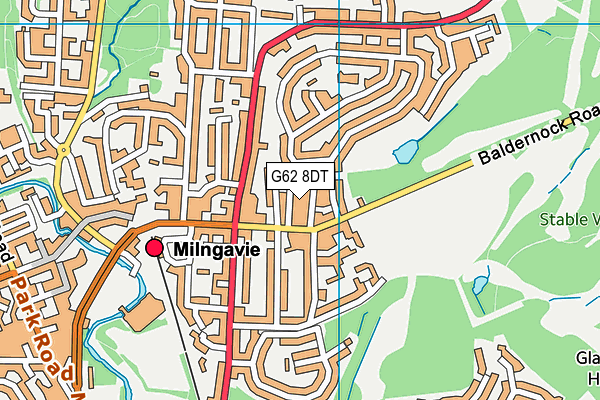 G62 8DT map - OS VectorMap District (Ordnance Survey)