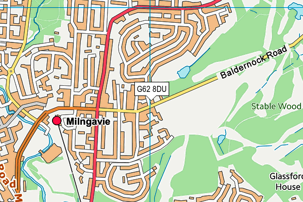 G62 8DU map - OS VectorMap District (Ordnance Survey)