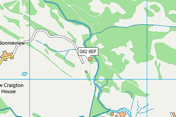 G62 8EP map - OS VectorMap District (Ordnance Survey)