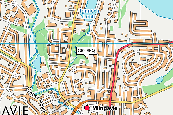 G62 8EQ map - OS VectorMap District (Ordnance Survey)